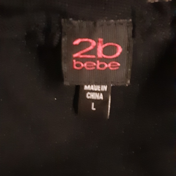 2B Bebe black studded dress size L - Picture 4 of 4